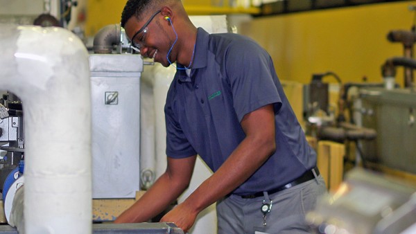 Manufacturing Group Engineer Jay Cole working in Schaeffler’s heat treat department in Fort Mill, South Carolina