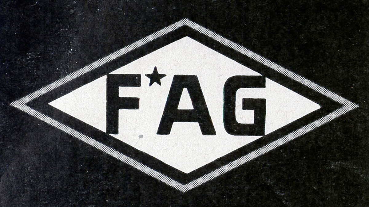 The FAG brand - an acronym for Fischers Aktiengesellschaft (Fischer's Stock Corporation) - is registered in Germany.