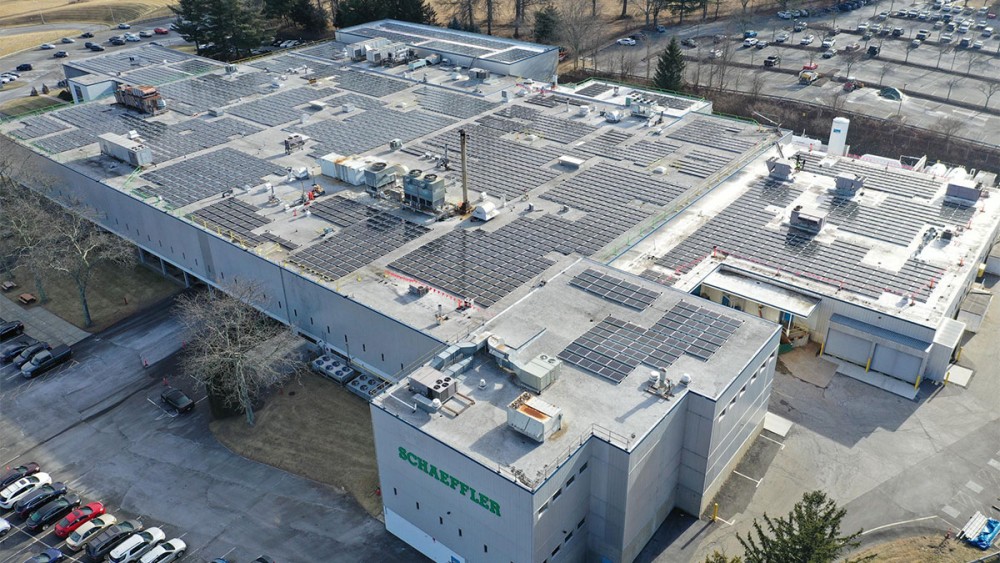 Schaeffler’s first fully owned rooftop solar energy system in the Americas region at its Danbury, Conn., plant – marking a major step forward in renewable electricity generation.