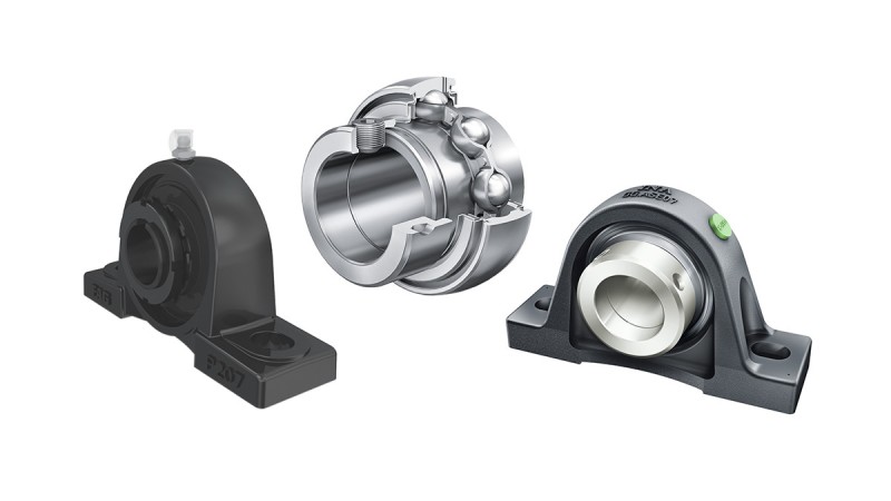 Radial insertball bearings and housing units
